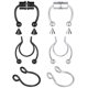 thumbnail image 1 of Set de aros de nariz falsos VELCARE 6 piezas 8 mm 20G plateado/negro, 1 of 7