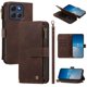 thumbnail image 1 of Funda Billetera Motorola Moto G86 con Cremallera y Soporte, Marrón, 1 of 6