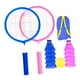 thumbnail image 2 of Juego De Bádminton Para Niños Con Bolsa De Transporte Para Pelota Y Volante Para Jugar En Verano En El Jardín, Azul Y Rosa, 2 of 3