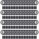 thumbnail image 1 of Anillos para barra de cortina LULARINE, paquete de 84 unidades, 1 pulgada de diámetro, negros, 1 of 7