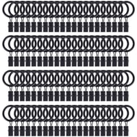 Anillos Para Barra De Cortina Lularine, Paquete De 84 Unidades, 1 Pulgada De Diámetro, Negros