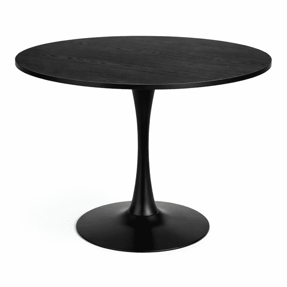 Mesa Tulip Redonda 100cm de Madera Negra Rústica