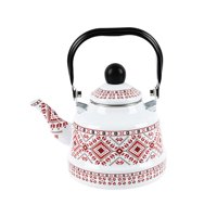 Bothyi - Hervidor De Té Esmaltado, Vajilla, Tetera, Hervidor De Agua Para Cocina, Picnic, Camping, Blanco