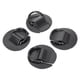 thumbnail image 1 of 4x Parche De Anillos En D, Accesorios De Cubierta De PVC, Hebillas De Cordón Para Barco, Tabla De Surf, Negro, 1 of 3
