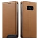 thumbnail image 1 of Funda Tipo Cartera de Cuero Sintético para Samsung Galaxy S8 Plus Bloqueo RFID, con Ranuras para Tarjetas y Bolsillo para Efectivo, Cierre Magnético Fuerte Marrón, 1 of 6