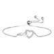 thumbnail image 1 of Pulsera plata 925 mujer regalo ajustable corazon pareja joya, 1 of 3