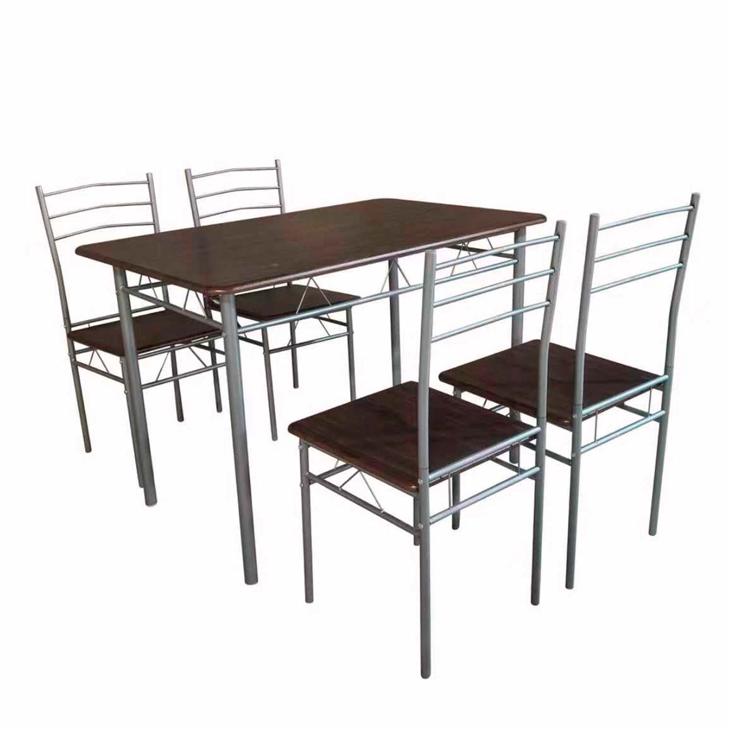 Novahus - Juego De Comedor 4p Verona Silver 74x70x110 Cm