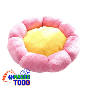 Genérico - Cama Antiestrés Para Mascotas Perros Gatos 55Cm Flor Rosa