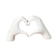thumbnail image 4 of Estatua De Gesto De Mano, Artesanía, Escultura De Mano De Corazón Para Repisa, Escritorio, Dormitorio, Blanco, 4 of 5