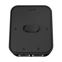 Magideal - Conmutador De Red Rj45 2 Vías Uso Conveniente 2 En 1 Salida Sin Interferencia Eléctrica Conector Adaptador Duradero Sin Fuente De Alimentación Mini