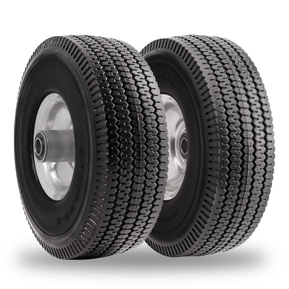 Neumático sin pinchazos RRQ de 10 pulgadas con rodamientos de 5/8 para carrito de jardín