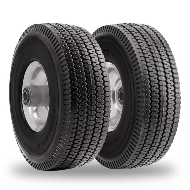 Neumático sin pinchazos RRQ de 10 pulgadas con rodamientos de 5/8 para carrito de jardín