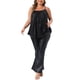 thumbnail image 2 of Agnes Orinda Mujeres Tallas Grandes Tops de Lentejuelas Brillantes Tirantes Espagueti Camisa de Fiesta Plisada Club Brillante Cami 3X Negro, 2 of 6