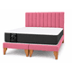 thumbnail image 2 of Cama 2 Plazas Completa Rosado | Base Europea + Colchón Mery Desing 22CM + Respaldo Tapizado, 2 of 7