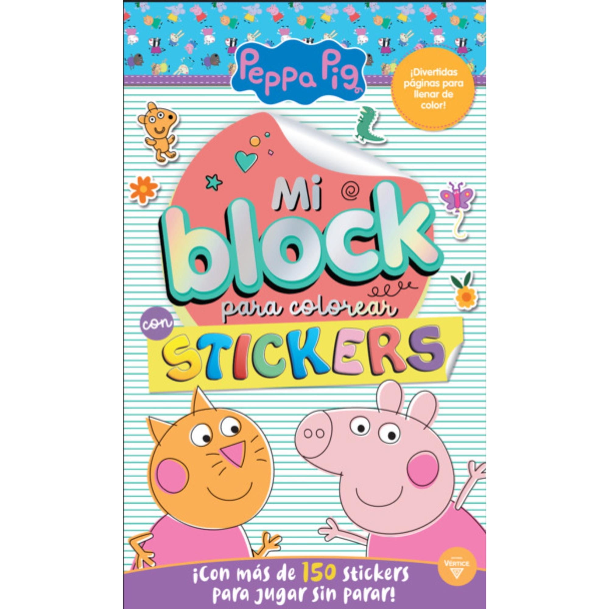 Block Para Colorear + Stickers Peppa Pig Vertice