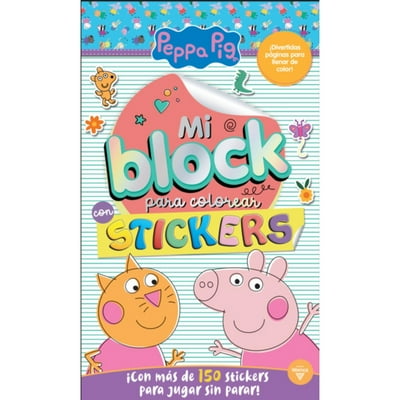Block Para Colorear + Stickers Peppa Pig  Vertice