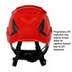 thumbnail image 5 of Casco de seguridad 3M SecureFit Climbing Style Red X5005-ANSI, 5 of 7