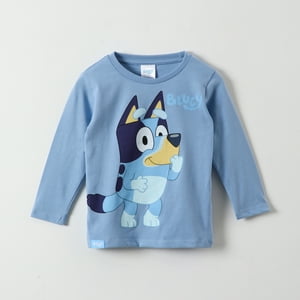 Polera Manga Larga Niño Laugh Celeste Bluey
