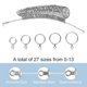 thumbnail image 3 of Kit de herramientas para medir talla de anillos de acero inoxidable, 27 piezas, 3 of 3