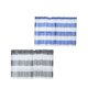 thumbnail image 1 of Cortinas De Bolsillo De Varilla De Cenefa Corta A Rayas De Ventana Cocina Azul Y Gris 137x76cm, 1 of 5