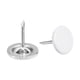 thumbnail image 1 of Uxcell Cabeza Plana Decorativa Tachuelas de Tapicería Clavos para Muebles para el Hogar Blanco 50Pcs, 1 of 6
