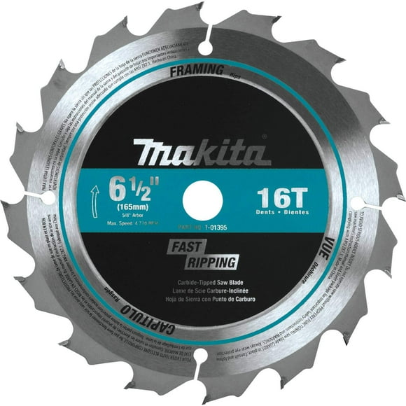 Hoja de sierra circular Makita T-01395 16T 6-1/2 pulgadas