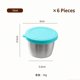 thumbnail image 1 of suxuMhao Vasos para Condimentos con Tapas, 6 Piezas Plateado y Azul Claro 2.37 oz/70ML Vasos Pequeños para Salsa, Vasos Reutilizables para Salsas y Aderezos de Ensalada, Recipientes para Condimentos, 1 of 3