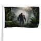 thumbnail image 1 of Pie Grande Bandera impresa con temática, regalo perfecto para fanáticos, amigos y familiares, y adecuada para actividades al aire libre e interiores, decoraciones de fiesta. 90 cm × 150 cm., 1 of 6