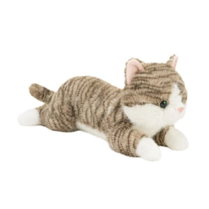 Magideal - Gatito De Peluche, Animal De Peluche De Gato, Cómodo, Suave Y Realista, Muñeco De Gato De Peluche, Lindo Juguete De Peluche Para Dormitorio, Sofá De Gris