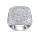 thumbnail image 2 of Anillos de Moissanita con Forma Redonda y Baguette Bling para Hombre Anillo de Compromiso y Boda de Plata Esterlina 925 con Micro Pavé Color D VVS1 Anillo de Diamante para Hombre Talla 8-12, 2 of 7