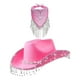 thumbnail image 2 of Sombrero De Vaquera Occidental, Sombrero Con Flecos Y Diamantes De Imitación, Disfraces De Halloween, Color Rosa, 2 of 3