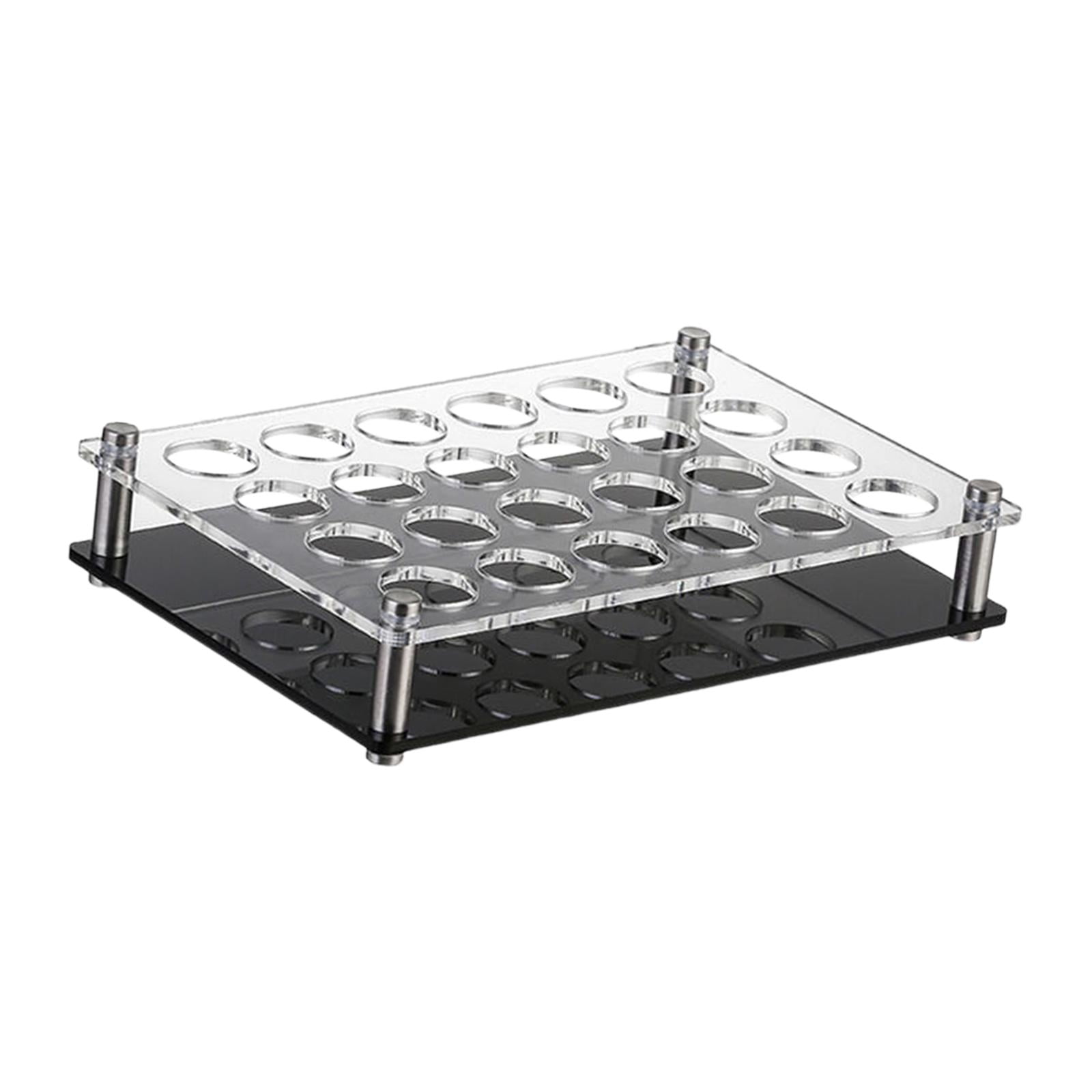 Magideal - Estante Para Copas De Vino, Taza De Café, Estante Para Tazas De Agua, Organizador De Exhibición Independiente Para Barware, Soporte Para Tazas De Cóct , 24 Hoyos Negro 24 Agujeros Negros