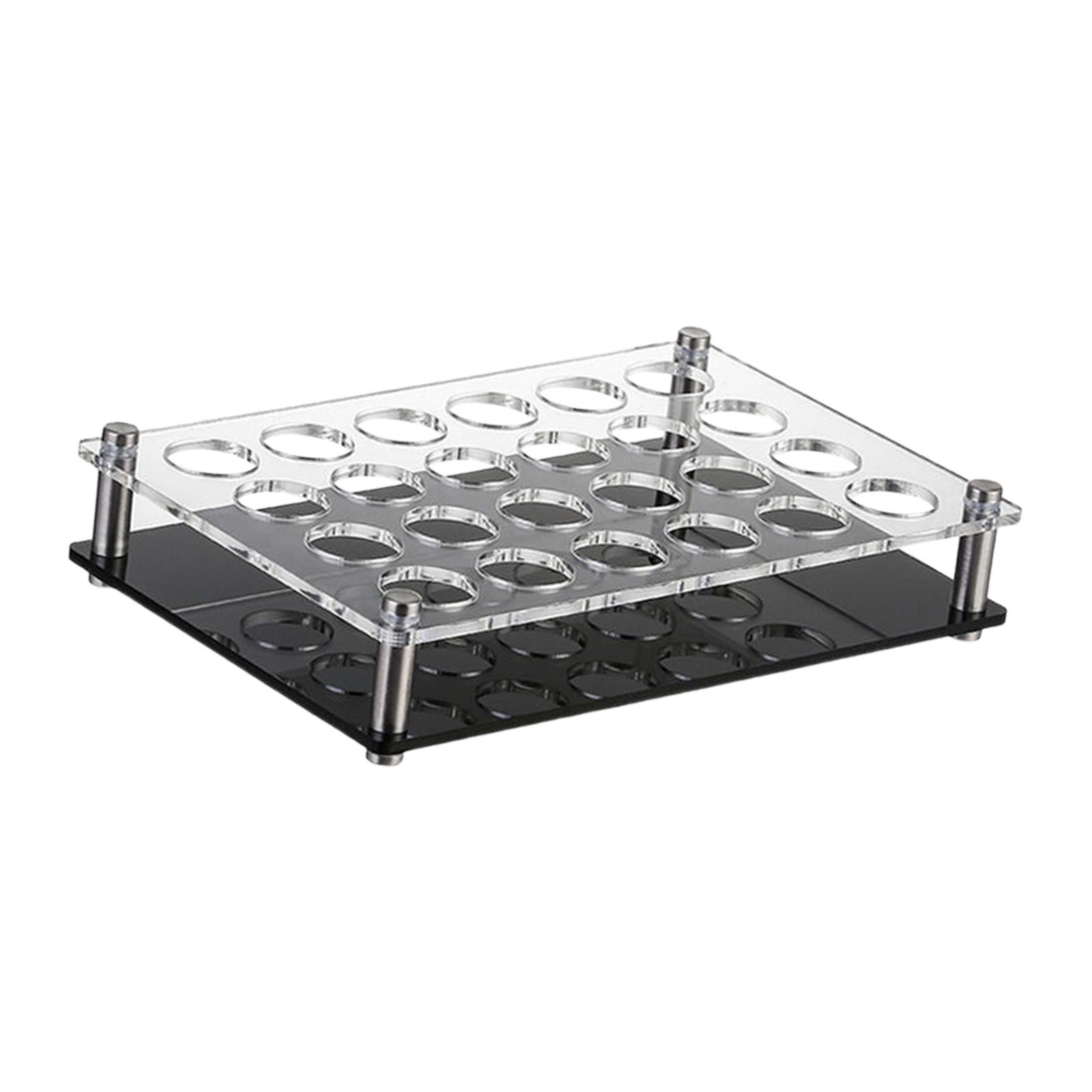 Magideal - Estante Para Copas De Vino, Taza De Café, Estante Para Tazas De Agua, Organizador De Exhibición Independiente Para Barware, Soporte Para Tazas De Cóct , 24 Hoyos Negro 24 Agujeros Negros