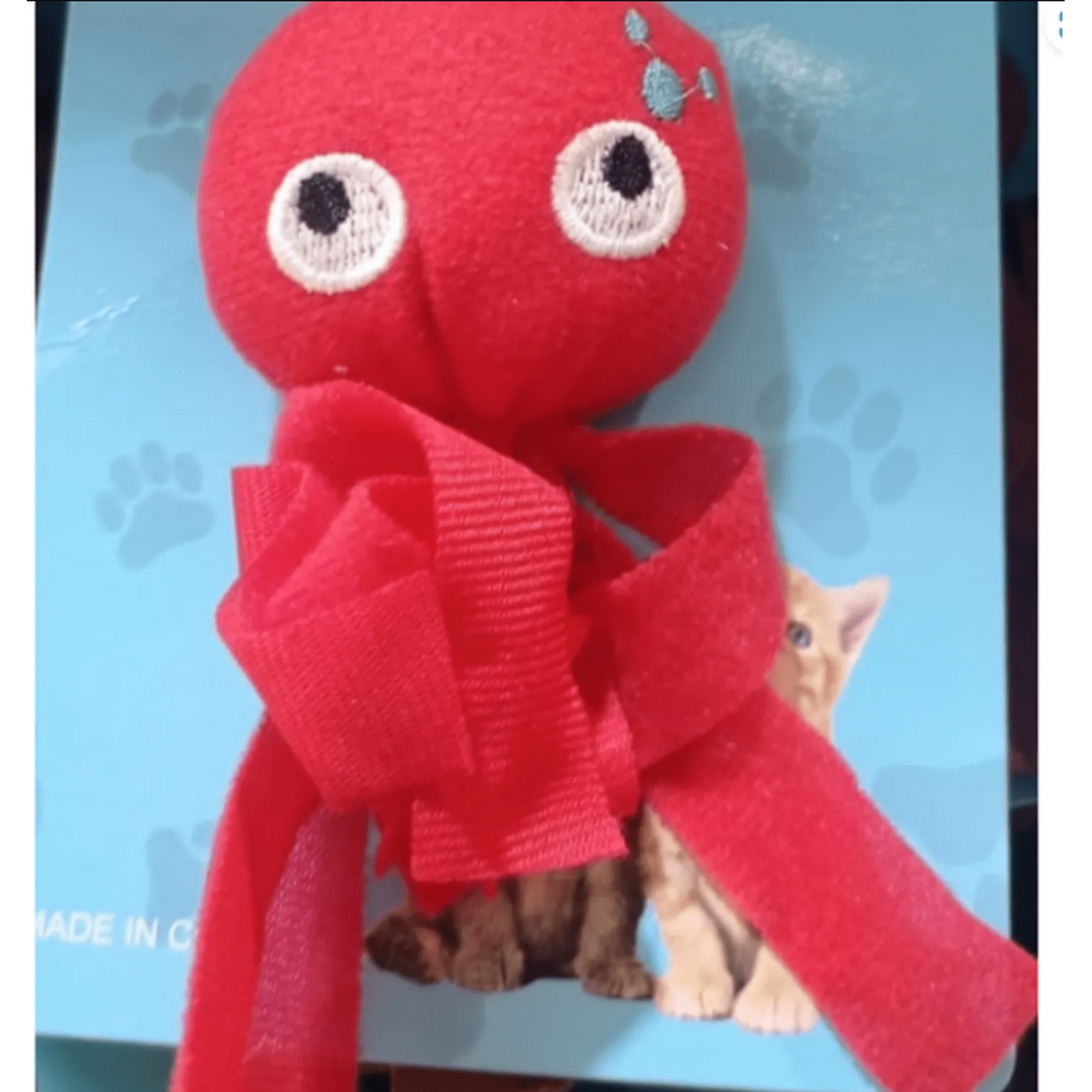 Genérico - Juguete De Pulpo Juguete Para Gatos Rojo
