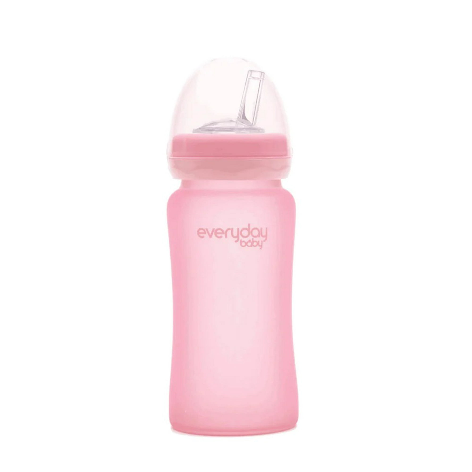 Everyday Baby - Mamadera De Vidrio Con Bombilla 240 Ml Rosado