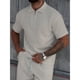 thumbnail image 3 of Polera Hombre Manga Corta Textura Suave Cierre Tendencia 0273, 3 of 3