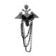 thumbnail image 1 of Cadena De Aleación Gótica Punk, Broche De Ramo De Borlas De Lucita Negra, Alfiler De Pecho, 1 of 3