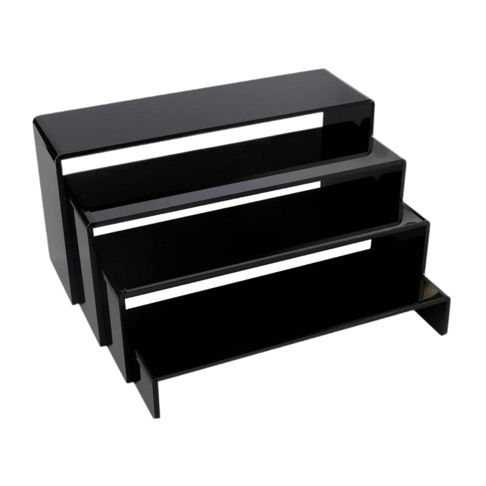 Ioensy - Estante Elevador De Exhibición De Joyería De Acrílico De 4 Piezas Para Coleccionables