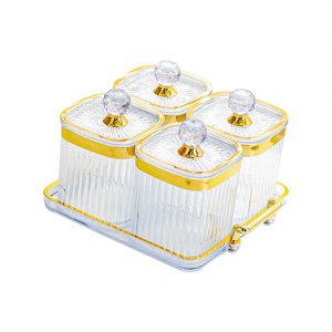 Magideal - Plato De Frutas Secas, Bandeja Para Servir Aperitivos, Bandeja Para Frutos Secos, Cuencos Nórdicos Divididos Para Servir, Cuenco Para Dulces Y Nueces Borrar 4 Cuadrículas