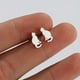 thumbnail image 4 of 1pair Cute Stainless Steel Cat Stud Earrings For Men, Minimalist Small Animal Cute Cat Earings, Pet Cat Accessories For Men, 4 of 4