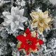thumbnail image 1 of Flores Navideñas Adorno De Navidad Set De 10 Flores De 10cm, 1 of 3