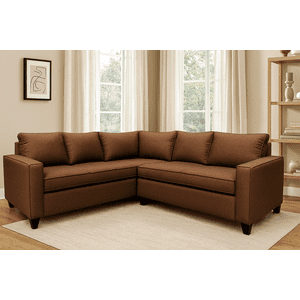 Mexx Muebles - Seccional Tulum 5 Cuerpos Tela Chocolate