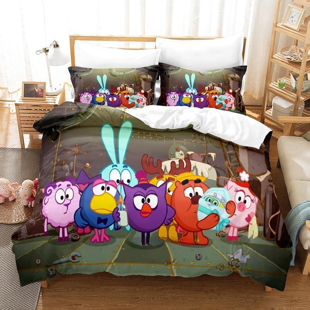 Smeshariki Bedding Set Single Twin Full Queen King Size Bed Set Adult Kid Bedroom Duvet cover Sets 3D Print Anime Bed Sheet Set