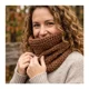 thumbnail image 1 of Bufanda Cuello Estilo Punto Inglés Lana Invierno Abrigado, 1 of 5