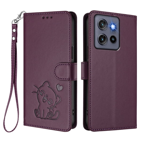 Funda Billetera Magnética para Motorola Edge 60 Neo, Morado Oscuro