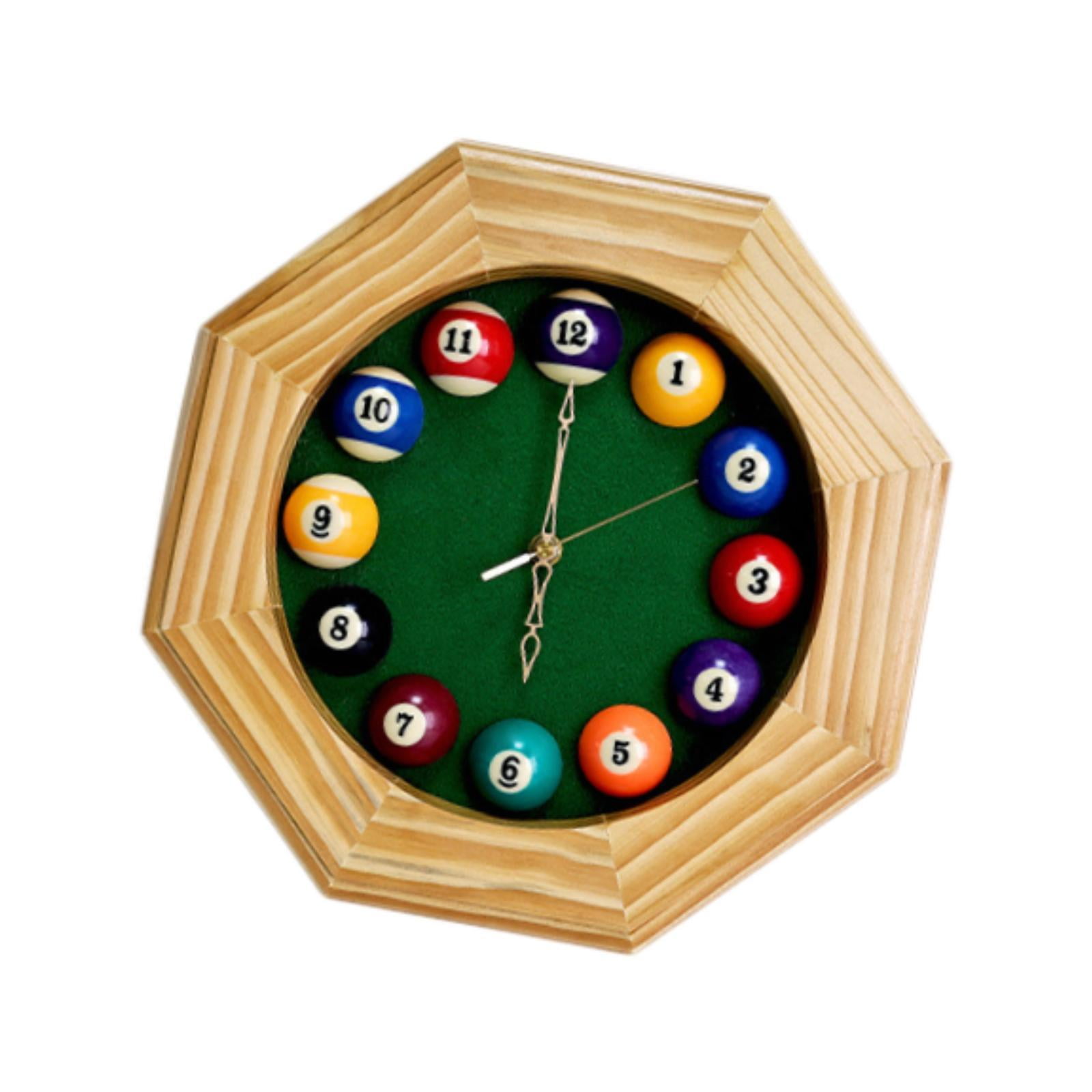 Bothyi - Regalos De Adornos De Madera Reloj De Pared Silencioso Y Fácil De Leer Para Sala De Estar Y Oficina
