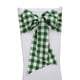 thumbnail image 1 of Chair Bows Sashes LA Linen a cuadros verde/blanco, paquete de 10, 1 of 2