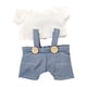 thumbnail image 1 of Ropa De Muñeca De Felpa, Accesorios De Fotografía DIY, Ropa De Muñeca Con Manos En Niña Para Muñecas De 17cm, Camiseta Con Tirantes, 1 of 3