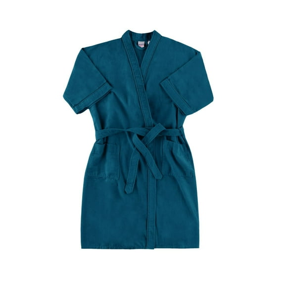 Bata Venus Azul Atlántico Terciopelo L - 300g/m² - 100% Algodón