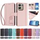 thumbnail image 4 of Funda Cartera Trébol para Xiaomi Redmi 17 4G/5G con Ranuras Tarjetas y Carga Inalámbrica Rosa, 4 of 6